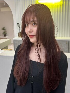 デビュー 沖縄泡瀬店(Debut) ホワイトグレージュ/デジタルパーマ/チェリーブラウン/沖縄市