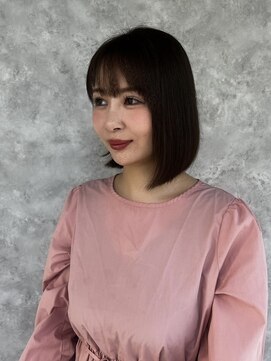 アウラ 近鉄八尾駅前店(Aura) ボブカット×イルミナカラー×UPTOGLOSS髪質改善  近鉄八尾