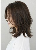 30代40代50代外ハネミディアムレイヤー髪質改善酸性ストレート