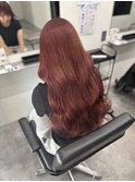 くびれヘア/ピンク/ブリーチ/長橋