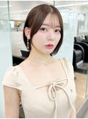 暗めカラー韓国ヘアショートボブ_F30122