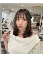 エアー 青山(AIR)&nbsp;透明感カラーアッシュグレージュレイヤーカット髪質改善