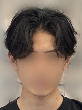 バース 河原町店(BIRTH) 韓国へアカルマパーマワックスなしセンターパート黒髪ウルフ