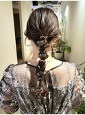 結婚式ヘアアレンジ／編みおろし／KAORI　SHINJYO