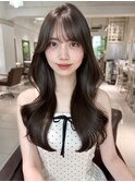 グレージュ/ブリーチなしダブルカラー/韓国風レイヤーカット