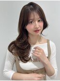 レイヤーカットブラウンベージュ透明感カラー艶髪YUKI
