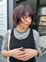 ナービス(NARVIS)&nbsp;透明感ブラウン/ショートミディ/顔まわりカット