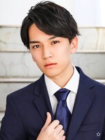 アフロート ディル(AFLOAT D'L)&nbsp;七三オールバック　ツイストパーマ　ビジネス　かき上げヘア