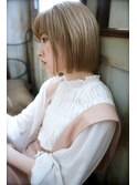 くすみカラーオリーブベージュ×ナチュラル愛されボブ/吉祥寺