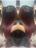 髪質改善ヘアエステ×ピンクブラウン