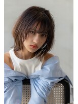 オースティン 登戸向ケ丘遊園(AUSTIN)&nbsp;大人かわいい前髪セシルカットココアブラウンフリンジウェーブ