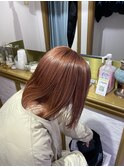 ブリーチあり　ピンクベージュ　西田大樹