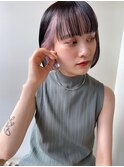 ボブ×インナーカラー