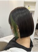切りっぱなしボブ×グリーン