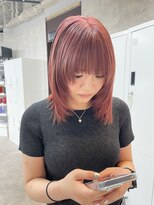 リミットバイアフィナー 大宮店(limit by Afinar) レイヤーカット/顔まわりレイヤー/ケアブリーチ/ピンクベージュ