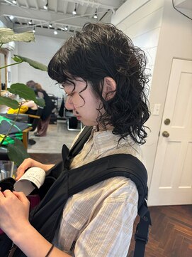 ラレイ(Lalei) ミディアムレイヤー×スパイラルパーマ/ウルフパーマ