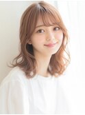 ☆ホワイトグレージュミニウルフデジタルパーマチェリーブラウン