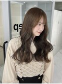 ブリーチなしのオリーブベージュ