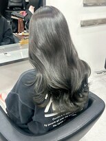 ベレーザ 渋谷(BELEZA)&nbsp;14805黒髪アッシュブラックレイヤーカット韓国風巻きワンカール