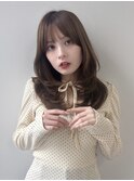 韓国ヘア/前髪カット/レイヤーカット/ベージュ/ミディアム