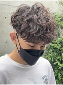 新潟波巻きパーマセンターパートマッシュウルフ緩め30代40代韓国