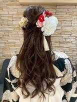 アロマ ヘアー ルーム 新宿店(AROMA hair room) 成人式/卒業式セット☆和装/袴/パール/ハーフアップ/まとめ髪