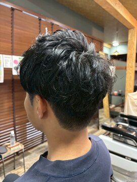 MEN’S HAIR/波巻ツイストスパイラル/フェザーパーマ/柏