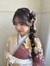 振袖着付け＋ヘアセット ￥16000(成人式当日、前撮り、後撮り不可 )