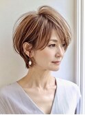 白髪ぼかし脱白髪染め大人ショート40代50代60代