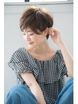 ヘアーロギア 栄店(hair LOGiA) ★hair LOGiA★　〇外はねショート　耳かけアレンジ