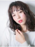 *bliss川口*透け感バングくせ毛風無造作カールのくびれミディx
