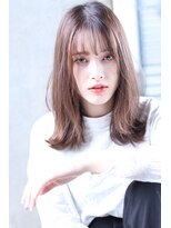 ガランテ(Galante)&nbsp;シースルーバング髪可愛いナチュラルハネヘアミディアムボブ