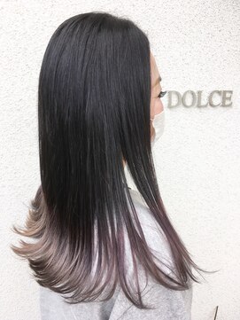 ドルチェ(DOLCE) 地毛の黒髪～グレーグラデーション☆
