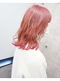 ピンク×裾ピンク