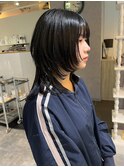 CAF松本/ウルフ/レイヤー/ダークアッシュ/大阪/心斎橋美容室