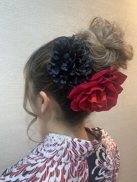 グラット(grAt) 【ももこ】浴衣×派手めお団子