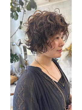 マハナ(Mahana by hair) 20代30代40代ボブパーマ前上がりショートボブ大人パーマスタイル