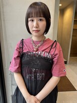 ヘアー アイス ルーチェ(HAIR ICI LUCE) 丸みボブ ツヤ髪 愛されボブ キュートボブ オン眉 西田