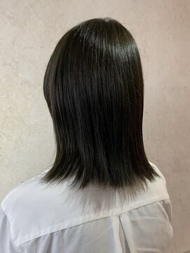 ビスクヘアデザイン(bisq hair design) 外はねボブ きりっぱなし 韓国風 髪質改善トリートメント