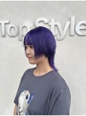 ケアブリーチ×ウルフカット