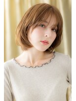 カバーヘア ブリス 川口(COVER HAIR bliss)&nbsp;オレンジベージュ似合わせカット小顔ショートボブZ川口30代40代