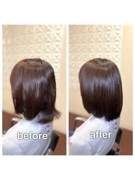 アウラ(aura) カット＋ハーバルカラー＋艶髪トリートメント