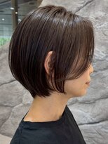 青山髪質改善カラーミディアムボブアッシュグレージュ50代60代
