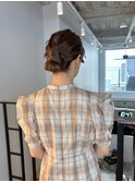 20代30代大人可愛い◎グレージュゆるっとまとめ髪アレンジ