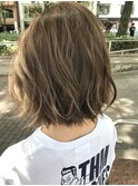【BOTANIUM滝島】外国人風ホワイティアッシュ×切りっぱなしボブ