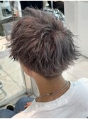グレー×スパイキーショート
