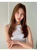 ブリーチなし大人可愛いマロンブラウン似合わせ