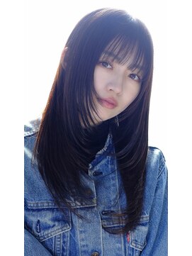 美髪レイヤーカット/顔まわりレイヤー/くびれミディアムレイヤー