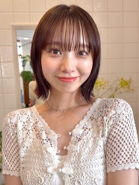 グリーンミドル(GREEN middle) 切りっぱなしボブ/シースルーバング/顔周りレイヤー/代官山