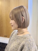 リンダ(LYNDA)&nbsp;丸みボブ×ミルクティーグレージュ